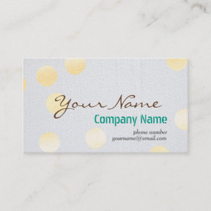 Carte De Visite Confetti Gold Polka Dot Texture papier