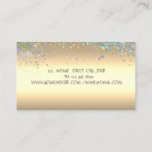 Carte De Visite Confetti Lotus Yoga couleur professionnelle (Dos)