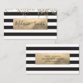 Carte De Visite Confetti Or / Grandes (Devant / Derrière)