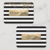 Carte De Visite Confetti Or / Grandes (Devant / Derrière)