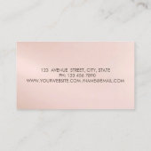 Carte De Visite Confetti Or Moderne, Brosse Stroc, Faux Lashes (Dos)