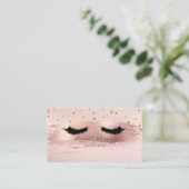 Carte De Visite Confetti Or Moderne, Brosse Stroc, Faux Lashes (Debout devant)