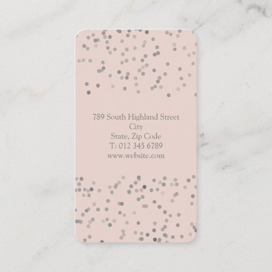 Carte De Visite Confetti Professional (Dos)