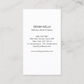 Carte De Visite Confetti & Silver Girly Beauty Salon Stylish (Dos)