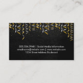 Carte De Visite Confetti | Verre de champagne 2 (Dos)