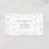Carte De Visite Confettis (Dos)