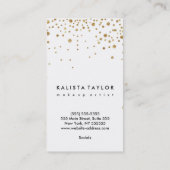 Carte De Visite Confettis de feuille d'or (Dos)