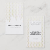 Carte De Visite Confettis d'or de chute (Devant / Derrière)