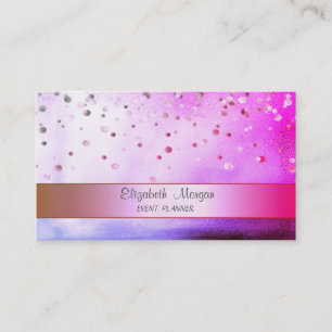 Carte De Visite Confettis élégants modernes à rayures