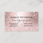 Carte De Visite Confettis métalliques d'étincelle de parties (Dos)