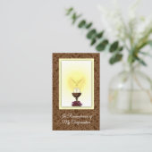 Carte De Visite Confirmation de sacrement d'hôte de colombe de (Debout devant)