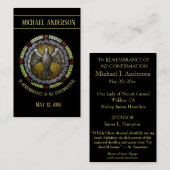 Carte De Visite Confirmation du sacrement Vitrail Fenêtre Dove (Devant / Derrière)