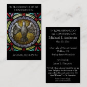 Carte De Visite Confirmation du sacrement Vitrail Fenêtre Dove (Devant / Derrière)