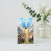 Carte De Visite Confirmation du souvenir Dove Holy Card — (Debout devant)