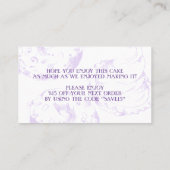 Carte De Visite Confiserie Boulangerie rabais fidélité (Dos)