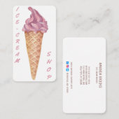 Carte De Visite Confiserie customisée Crème glacée personnalisée (Devant / Derrière)