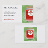 Carte De Visite Confiture de fraise (Devant / Derrière)