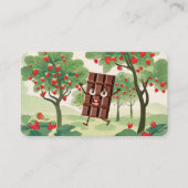 Carte De Visite confitures de fraise trempée recouvertes de chocol (Devant)