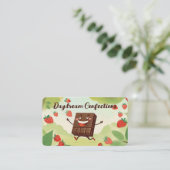 Carte De Visite confitures de fraise trempée recouvertes de chocol (Debout devant)