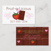 Carte De Visite Confitures de fruits aux fraises recouvertes de ch (Devant / Derrière)