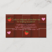 Carte De Visite Confitures de fruits aux fraises recouvertes de ch (Dos)