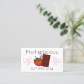 Carte De Visite Confitures de fruits aux fraises recouvertes de ch (Debout devant)