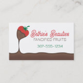 Carte De Visite confitures de fruits de fraise recouvertes de choc (Devant)