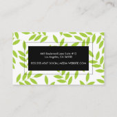 Carte De Visite Congé vert / Paysage (Dos)