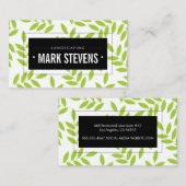 Carte De Visite Congé vert / Paysage (Devant / Derrière)