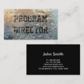 Carte de visite congelé de directeur du programme (Devant / Derrière)
