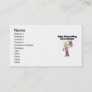 Carte De Visite Connaisseur masculin de décoration de gâteaux