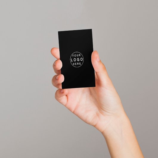 Carte De Visite Connect with | Média social QR Code noir