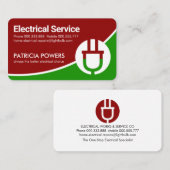 Carte De Visite Connecteur électrique Courbes élégantes (Devant / Derrière)