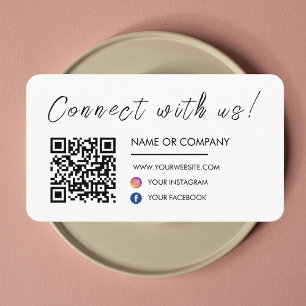 Carte De Visite Connectez-vous à notre site Qr Code Social Media W