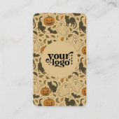 Carte De Visite Connectez-vous à nous QR Code Retro Halloween Éffr (Devant)