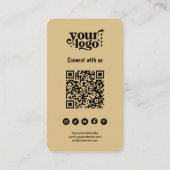 Carte De Visite Connectez-vous à nous QR Code Retro Halloween Éffr (Dos)
