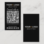 Carte De Visite Connectez-Vous À Nous QR Code Social Media Modern  (Devant / Derrière)