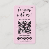 Carte De Visite Connectez-vous aux médias sociaux américains Code  (Devant)