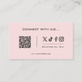 Carte De Visite Connectez-Vous Aux Médias Sociaux Américains Code  (Devant)