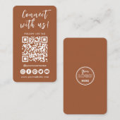 Carte De Visite Connectez-vous aux médias sociaux américains Code  (Devant / Derrière)