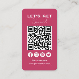 Carte De Visite Connectez-vous aux médias sociaux américains QR Co