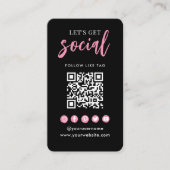 Carte De Visite Connectez-Vous Aux Médias Sociaux Américains QR Co (Devant)
