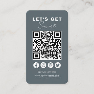 Carte De Visite Connectez-vous aux médias sociaux américains QR Co