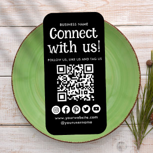 Carte De Visite Connectez-Vous Aux Médias Sociaux Américains QR Co