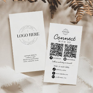 Carte De Visite Connectez-vous aux médias sociaux américains QR Co