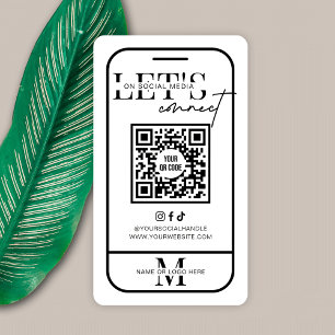 Carte De Visite Connectez-vous aux médias sociaux américains QR Co