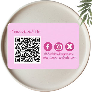 Carte De Visite Connectez-vous aux médias sociaux américains Qr Co