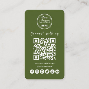 Carte De Visite Connectez-Vous Aux Médias Sociaux Américains QR Co
