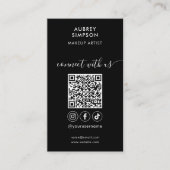 Carte De Visite Connectez-vous aux médias sociaux américains QR Co (Devant)