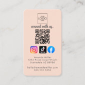 Carte De Visite Connectez-vous aux médias sociaux modernes QR Code (Devant)